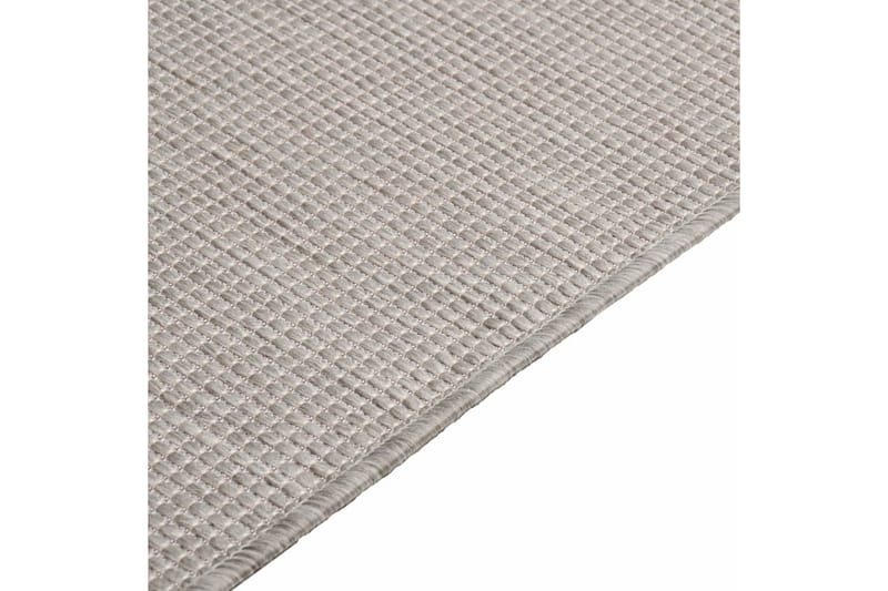 Utendørs flatvevd teppe 100x200 cm gråbrun - Taupe - Tekstiler - Tepper & Matter - Utendørstepper