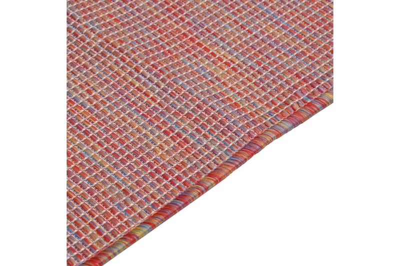 Utendørs flatvevd teppe 120x170 cm rød - Rød - Tekstiler - Tepper & Matter - Utendørstepper