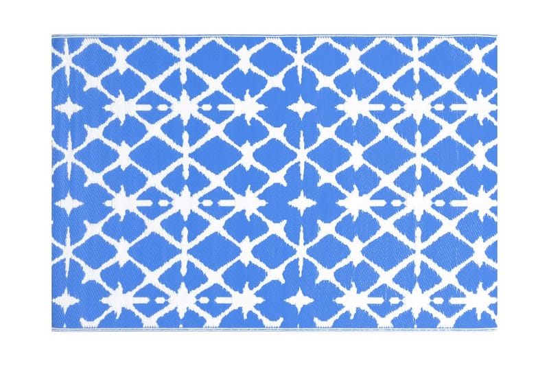 Uteteppe blå og hvit 120x180 cm PP - Tekstiler - Tepper & Matter - Utendørstepper