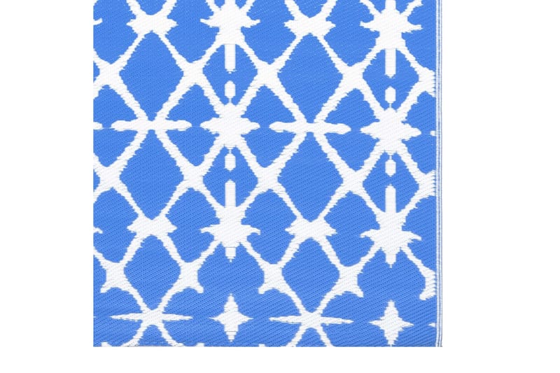 Uteteppe blå og hvit 190x290 cm PP - Tekstiler - Tepper & Matter - Utendørstepper