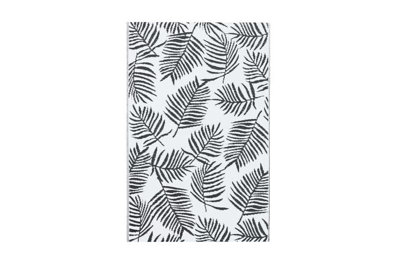Uteteppe hvit og svart 160x230 cm PP - Tekstiler - Tepper & Matter - Utendørstepper