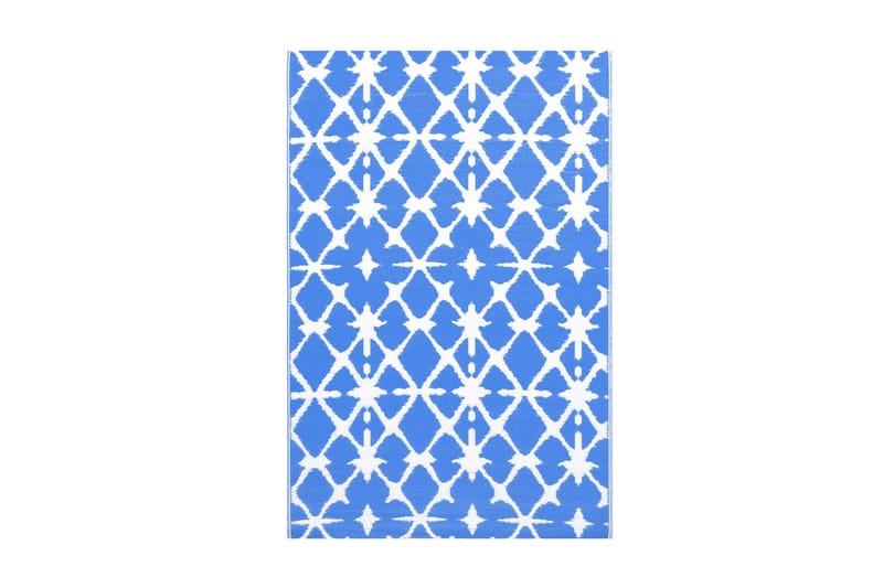 Uteteppe blå og hvit 120x180 cm PP - Tekstiler - Tepper & Matter - Utendørstepper