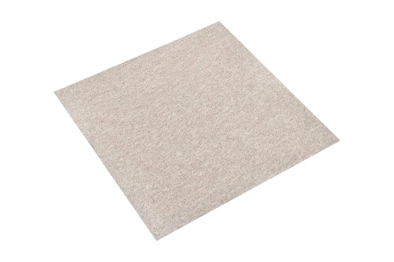 Teppefliser gulv 20 stk 5 m² 50x50 cm lysebeige - Tekstiler - Tepper & Matter - Vegg til vegg tepper