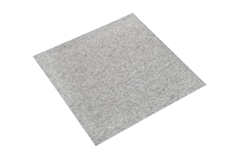 Teppefliser gulv 20 stk 5 m² 50x50 cm lysegrå - Tekstiler - Tepper & Matter - Vegg til vegg tepper